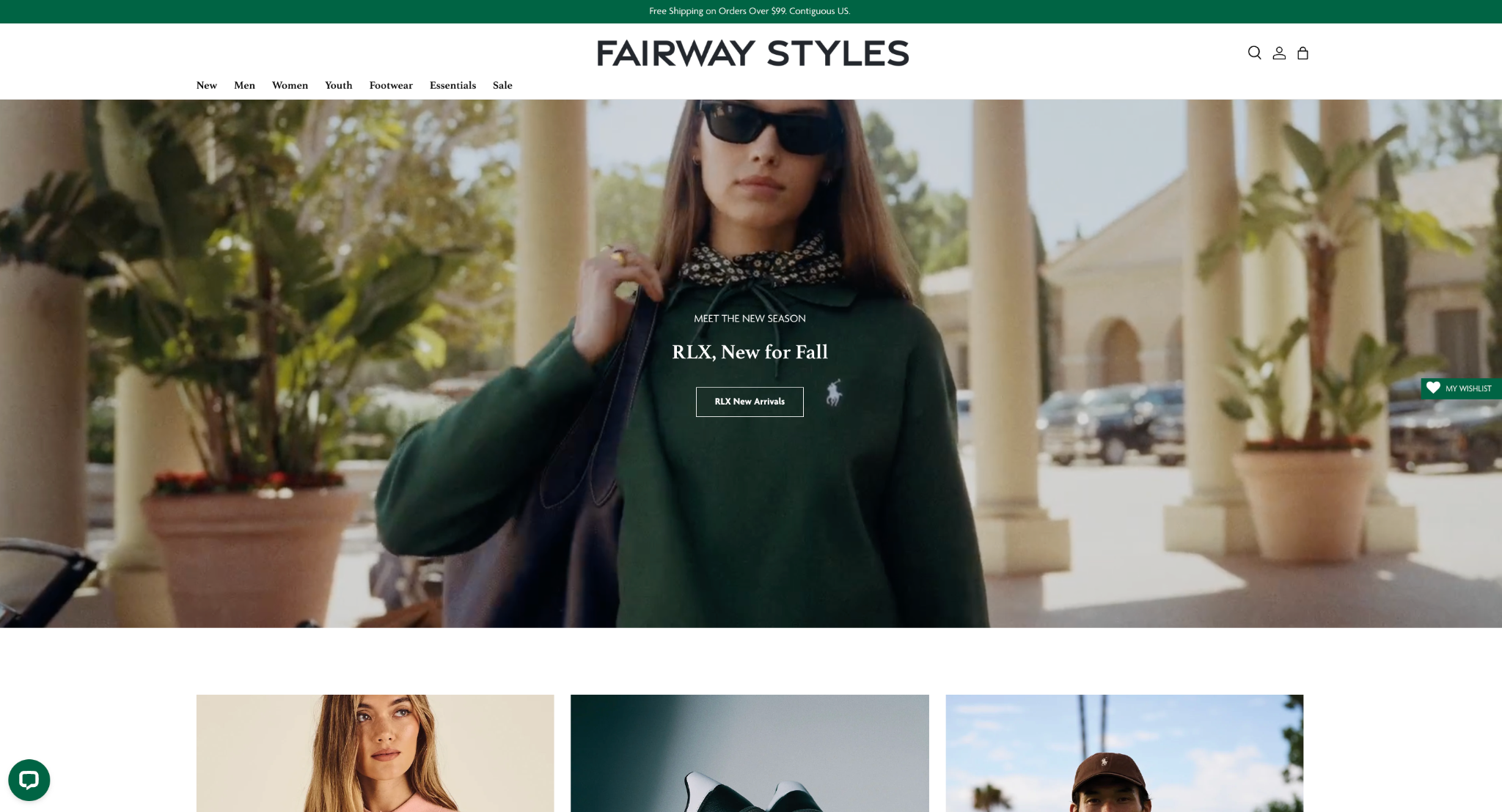 Current homepage of Fairway Styles